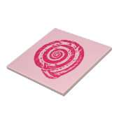 Carreau Coquillage spiral, rose corail et rose Fuchsia (Côté)
