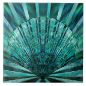 Carreau Coquillages Art déco -Aquamarine et Abalone (Devant)