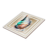 Carreau Coquille de conc brillant en or nacré (Côté)