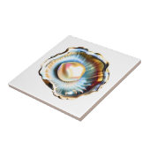 Carreau Coquille de palourde avec éclat de perle (Côté)