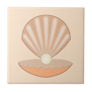 Carreau Coquille d'huître et Perle Unisexe