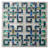 Carreau Coquille d'ormeau céleste et perle (Devant)