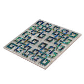 Carreau Coquille d'ormeau céleste et perle (Côté)