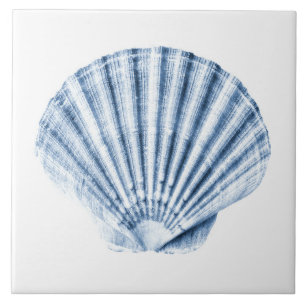 Carreau Coquille Saint-Jacques Bleue de Delft Maison de Pl