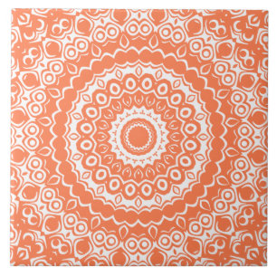 Carreau Corail Mandala Motif Géométrique