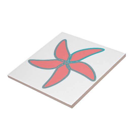 Carreau Corail Pink Starfish Blanc (Côté)