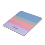 Carreau corail rose pastel gris bleu pourpre bloc de coule (Côté)