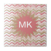 Carreau Coral Spice Scribble ZigZag Chevron Motif (Devant)