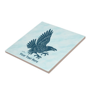 Carreau Corbeau bleu dansant