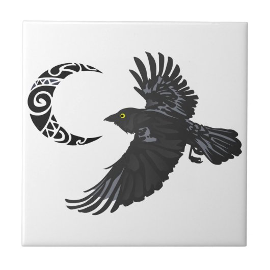 Carreau Corbeau et lune (Devant)