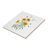 Carreau Coréopsis jaune Elegans par Pierre Joseph Redoute (Côté)