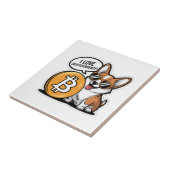 Carreau Corgi Cool Aime la Cryptomonnaie (Côté)