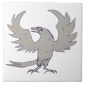 Carreau Corneille de Fierce corbeau pisse oiseau Carrelage (Devant)