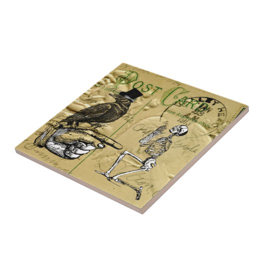 Carreau Corneille et squelette (Côté)