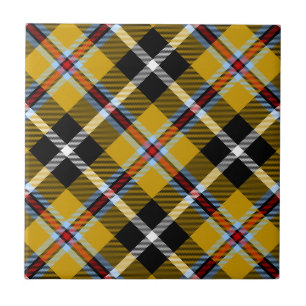 Carreau Cornouailles National Tartan Jaune et Noir Plaid