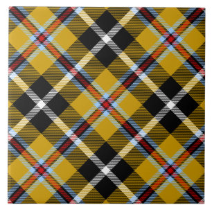 Carreau Cornouailles National Tartan Jaune et Noir Plaid