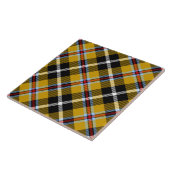 Carreau Cornouailles National Tartan Jaune et Noir Plaid (Côté)