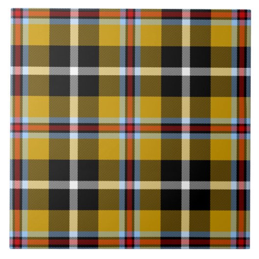 Carreau Cornouailles National Tartan Jaune et Noir Plaid (Devant)