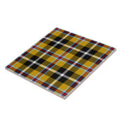 Carreau Cornouailles National Tartan Jaune et Noir Plaid (Côté)