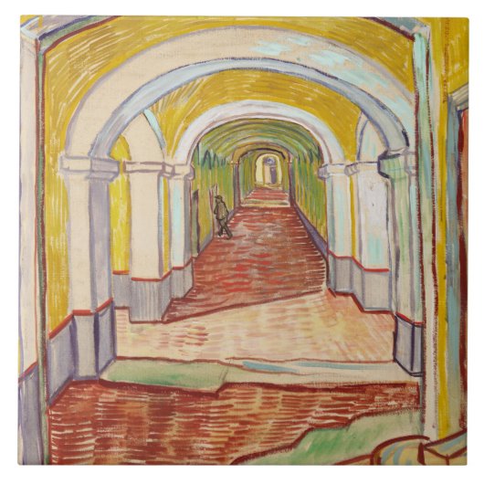 Carreau Corridor dans l'asile (par Vincent van Gogh) (Devant)
