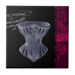 Carreau corset gothique vintage moderne de Français de