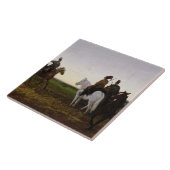 Carreau Cosaques à cheval, 1874 (huile sur la toile) (Côté)