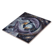 Carreau Cosmic Whale & Girl Photo Tile (Côté)