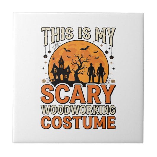 Carreau Costume de menuiserie effrayant Halloween Design V (Devant)