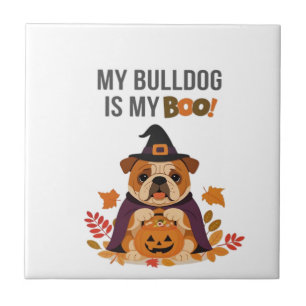 Carreau Costume d'Halloween Bulldog Mon Bulldog est mon a