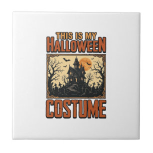 Carreau Costume Halloween Maison Hantée Vintage T-Shirt De