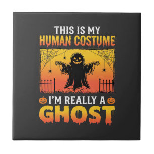 Carreau Costume Humain Halloween Fantôme Vintage
