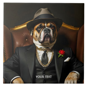 Carreau Costume noir Imaginaire mignon chien