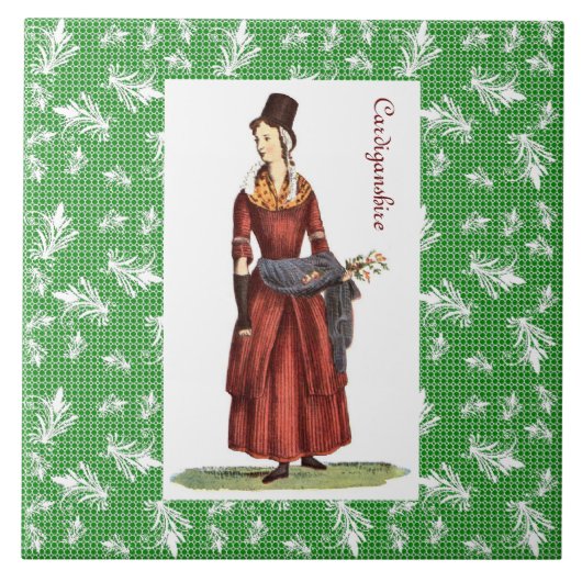 Carreau Costume traditionnel de Gallois - Cardiganshire (Devant)