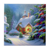 Carreau Cosy Cottage de Noël (Devant)