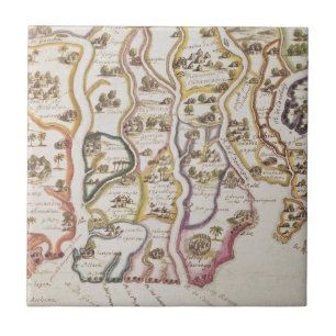 Carreau Côte de l'Afrique et de la rivière Gambie   1622
