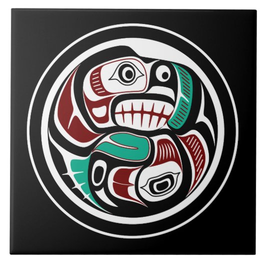 Carreau Côte du Pacifique Nord-Ouest Otter pourchassant le (Devant)