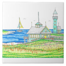 Cottage by the Sea Walltile