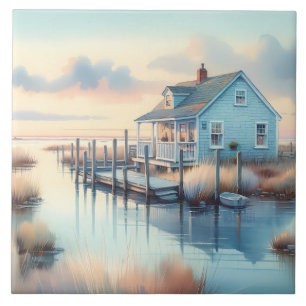 Carreau Cottage côtier à Marsh au lever du soleil