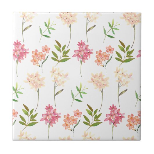 Carreau Cottage fleuri vintage fleurs traditionnelles (Devant)