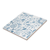 Carreau Cottage Floral Vintage Motif bleu (Côté)