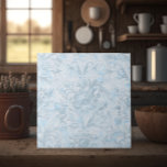 Carreau Cottage Français Dusty Blue Floral<br><div class="desc">Avec un design floral bleu roux romantique,  ces carreaux rappellent les cottages français et les espaces cosy. Un ajout unique à la cuisine ou salle de bain.</div>