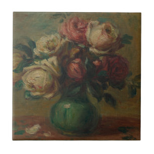 Carreau Cottagecore Renoir Floral Art Vintage Rose