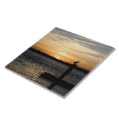 Carreau Couché de soleil de Floride avec Pélican (Côté)