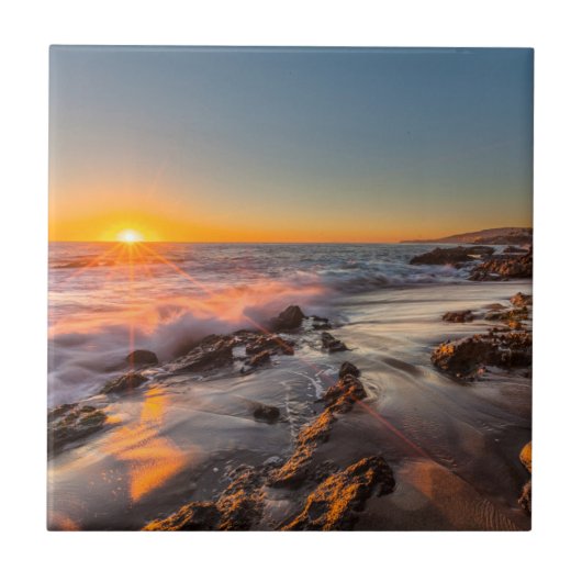 Carreau Coucher de soleil à Victoria Beach (Devant)
