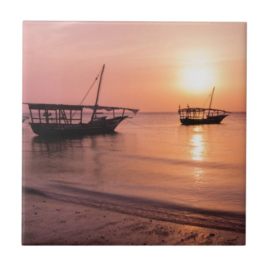 Carreau Coucher de soleil à Zanzibar (Devant)