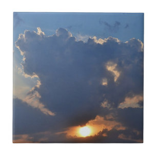 Carreau Coucher de soleil avec formation Teacup Cloud par