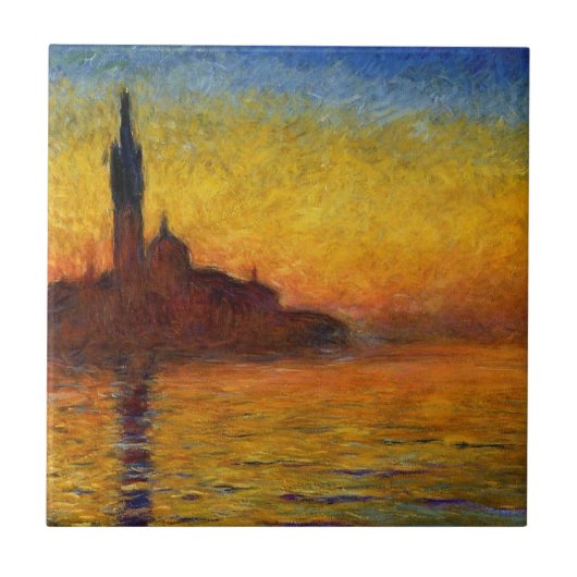 Carreau Coucher de soleil de Monet Venise Impressionnisme (Devant)