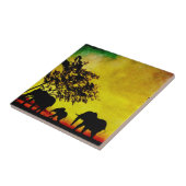 Carreau Coucher de soleil des éléphants (Côté)