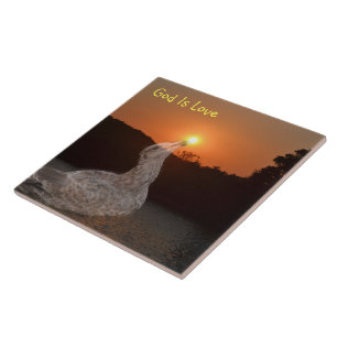 Carreau Coucher de soleil Dieu est amour