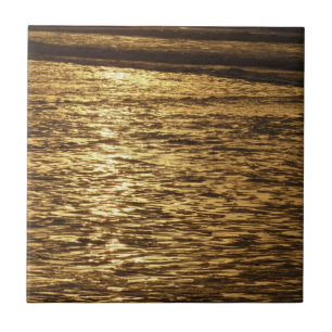 Carreau Coucher de soleil en Californie Vagues Océan Paysa